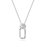 Smiley Silver Detachable Link Necklace